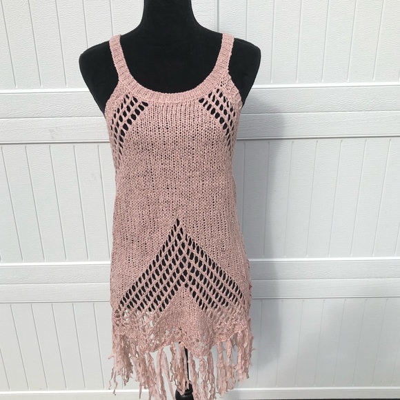 πΈπΈ Fringed Linen Blend Knit Tank πΈπΈ - Picture 1 of 14